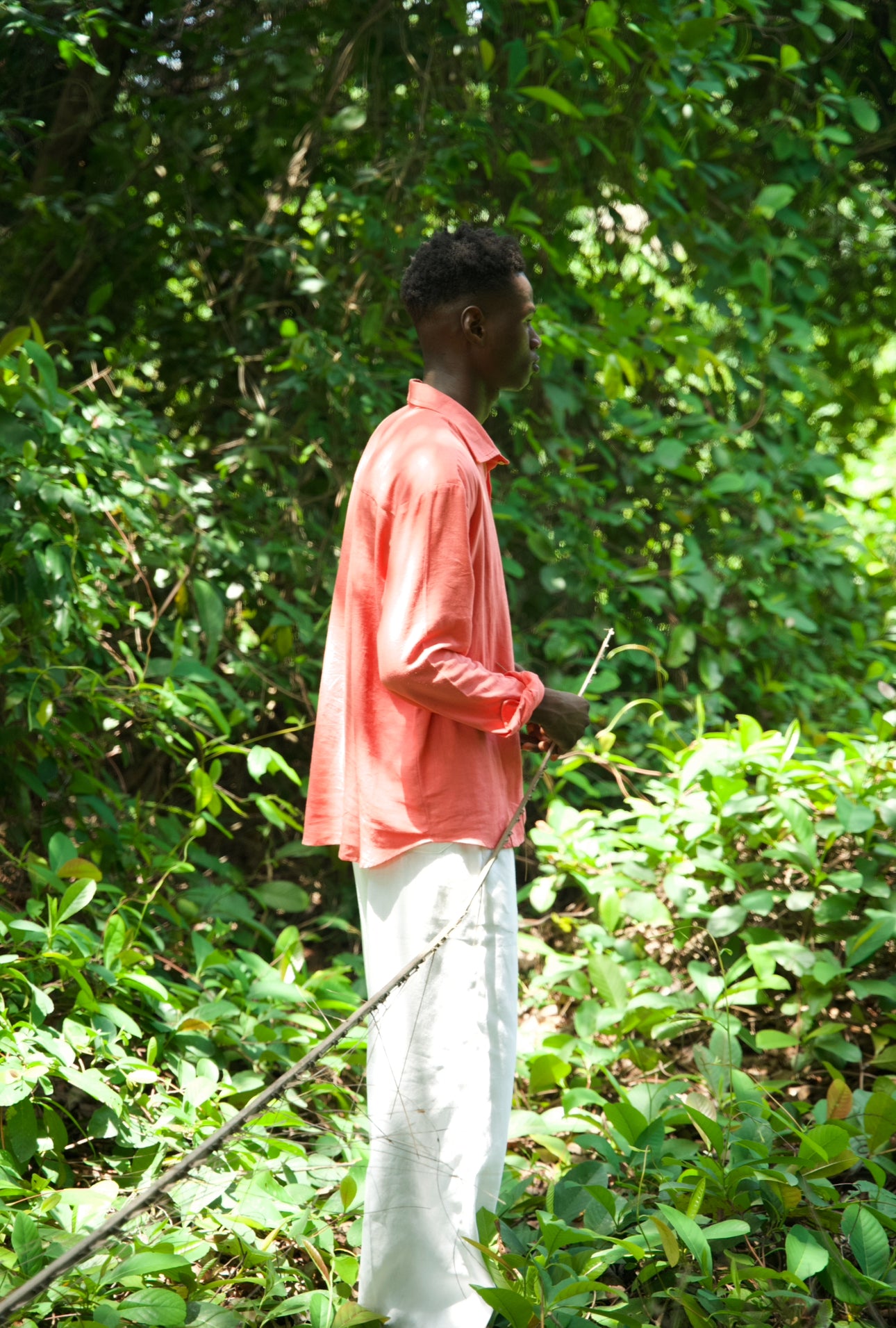 Terracotta Bloom & Off White Linen Set