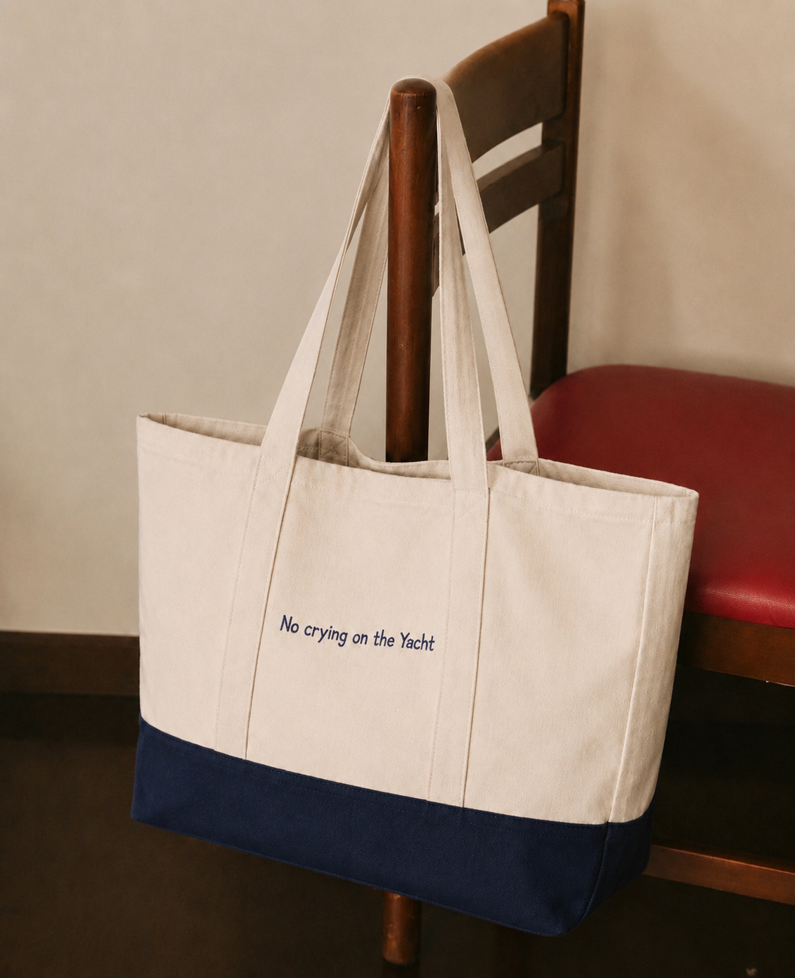 No crying on the Yacht tote bag